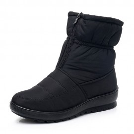 Waterproof Front Zipper Soft Sole Warm Lining Winter Snow Boots