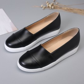 Plus Size Women Casual Splicing Slip On Flats