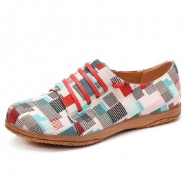 Irregular Pattern Exclusively Sold Lazy Slip On Flat Shoes