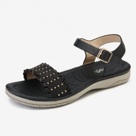 Women Buckle Strap Comfy Casual Slide Sandals