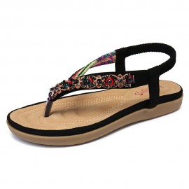 Knitting Slip On Comfy Clip Toe Beach Flat Sandals