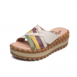 Woven Hollow Platform Sandasl